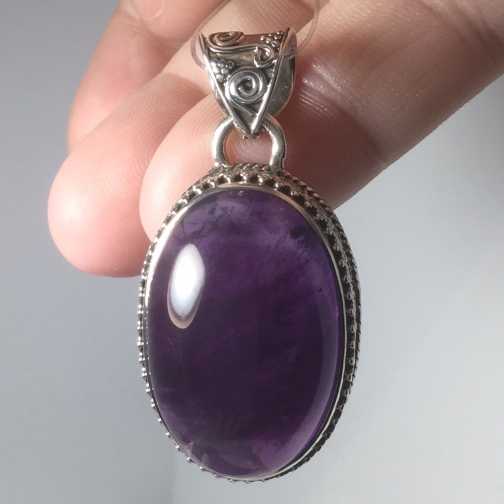 Amethyst Sterling Silver Pendant